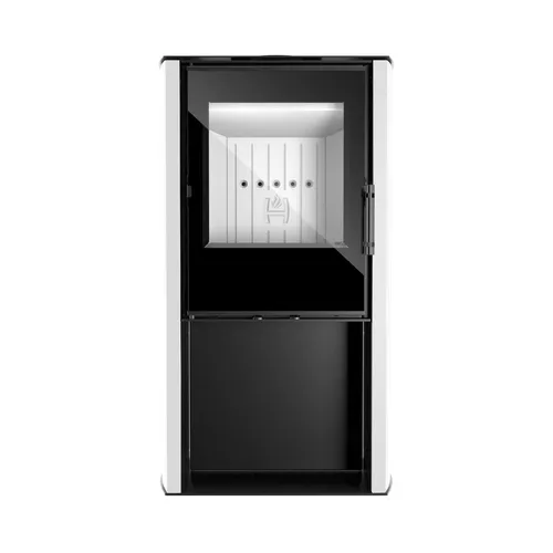 Hitze LUPO S-W 6,5 kW Kaminofen - Moderner Holzofen mit A+ Energieeffizienz, ideal für umweltbewusste Heizlösungen und hervorragendem Wirkungsgrad von 83%.