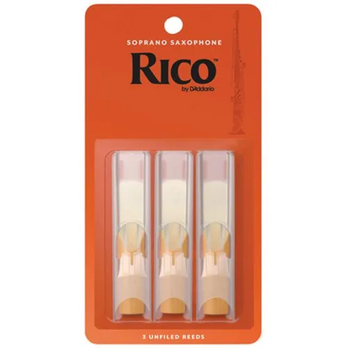 DAddario Woodwinds Rico Soprano Sax 3.0 3-Pack