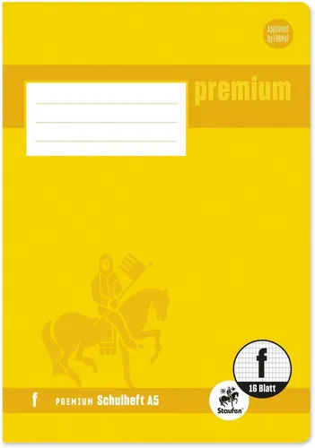 Staufen Schulheft Schulheft Premium A5 16 Blatt Lineatur f rautiert
