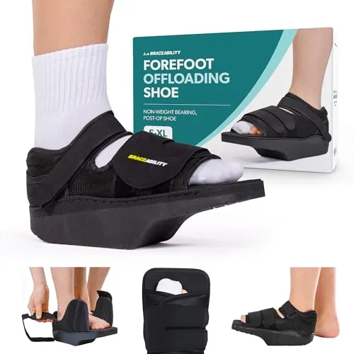 BraceAbility Orthowedge-Heilschuh zum Entladen des Vorderfußes