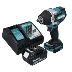 Makita DTW 700 RG1 Schlagschrauber 18 V - Akkuschrauber mit 700 Nm Drehmoment, ideal für anspruchsvolle Schraubarbeiten. Inklusive 6 Ah Akku für längere Laufzeit und schnellem Lader.