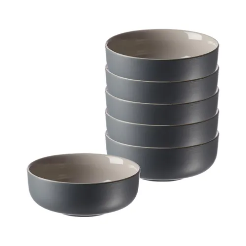 Ritzenhoff & Breker Müslischalen Jasper 6er Set - Geschirr & Gläser – Stilvolles 6er Set Müslischalen mit feiner Textur und Glanzglasur für elegantes Frühstückserlebnis.