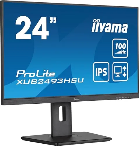 iiyama ProLite XUB2493HSU-B7 Monitor 60,5 cm (23,8 Zoll) - WQHD Monitor mit IPS-Panel für brillante Farben und weite Blickwinkel, ideal für kreative Arbeiten und Gaming.