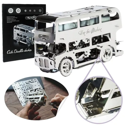 Time For Machine Cute Double-Decke – Modellbau Set für Bastler & Sammler
