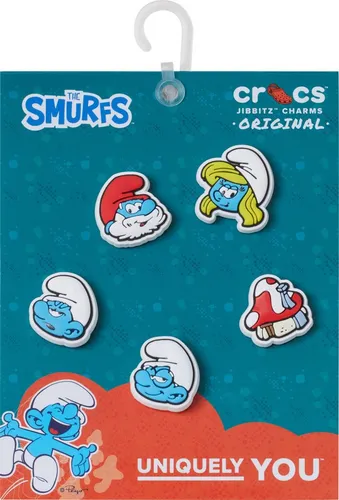 Produktbild Crocs Schuhanstecker Jibbitz™ Smurfs / Schlümpfe (Set, 5-tlg., Kein Spielzeug. Nicht für Kinder unter 3 Jahren geeignet), Schuh Charm für Cartoon Fans