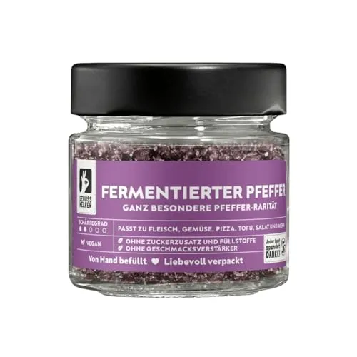 Bremer Gewürzhandel fermentierter Pfeffer, ganz, intensives Pfefferaroma, Pfeffer in Salz eingelegt für Salate und zum Kochen, 60g