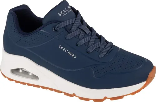 Skechers Damen UNO Stand ON AIR, Navy Durabuck Mesh Dark, 41 EU - Damen-Sneaker mit atmungsaktivem Durabuck-Material und bequemer Air-Cooled Memory Foam Innensohle für ultimativen Tragekomfort.