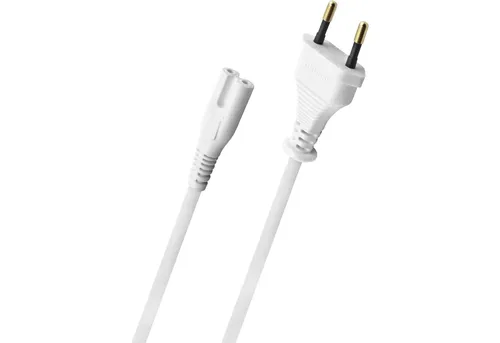 Oehlbach Powercord C7 Premium Netzkabel Netzkabel, Kleingerätestecker CEE7/16, C7 Buchse (300 cm), VDE geprüft, Hoher Leiterquerschnitt
