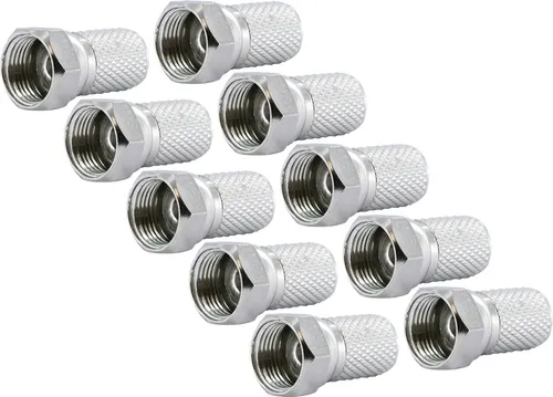 Schwaiger F Stecker FST8010 531 10x F Aufdrehstecker für Kabel mit 8mm Durchmesser