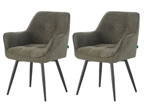 DUBI Möbel 4-Fußstuhl THOMAS-LUNA 2er-Set in grün von DUBI Möbel