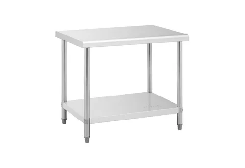 Royal Catering RCAT-100/70-NW Arbeitstisch - Arbeitstisch aus hochwertigem Edelstahl, höhenverstellbar für optimale Ergonomie und hohe Tragkraft von 95 kg, ideal für die Lebensmittelzubereitung.