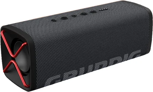 Grundig GBT Club Black - Tragbarer Bluetooth Lautsprecher mit 20 W RMS, beeindruckendem Bass und 20 Stunden Akkulaufzeit, ideal für Outdoor-Abenteuer