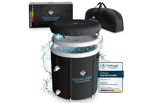 Eishelden Premium Eisbad XL Komplettset in schwarz von Eishelden