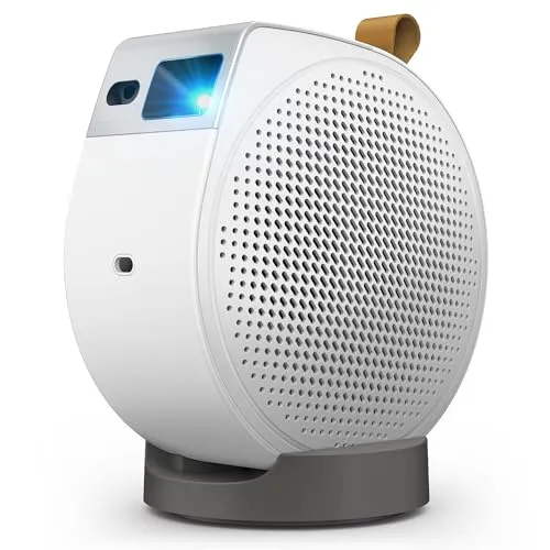 BenQ GV50 1080p Laser Projektor - Tragbarer Beamer mit 500 ANSI Lumen, integriertem Google TV und flexiblem Sockel für perfekte Deckenprojektion – ideal für Filmabende im Bett!