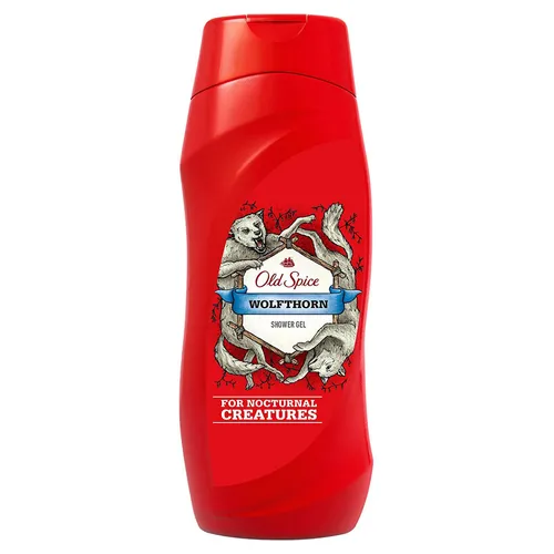 Old Spice Wolfthorn Shower Gel 250ml - Duschgel für alle Hauttypen mit verführerischem Duft, ideal für Nachtschwärmer und erfrischende Duscherlebnisse.