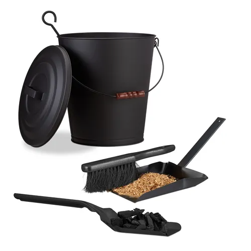 Kaminreinigungs-Set Kehrgarnitur 24 Liter von Relaxdays