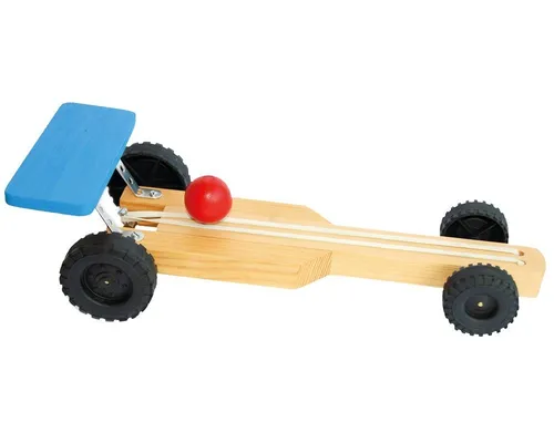 matches21 HOME & HOBBY Rennauto Gummimotor Bausatz Kinder Holzbaukasten