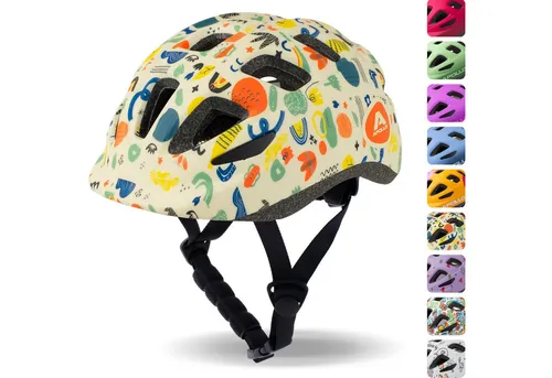 Apollo Kinderhelm Papercraft - Multisport-Helm für Kinder - Fahrradhelme für Kinder ab 3 Jahren, verstellbar mit 17 Belüftungsöffnungen für optimalen Komfort und Sicherheit beim Sport.