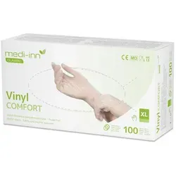 Medi-Inn Einweghandschuhe Vinyl Comfort Einmalhandschuhe puderfrei transparent AQL: 1.5