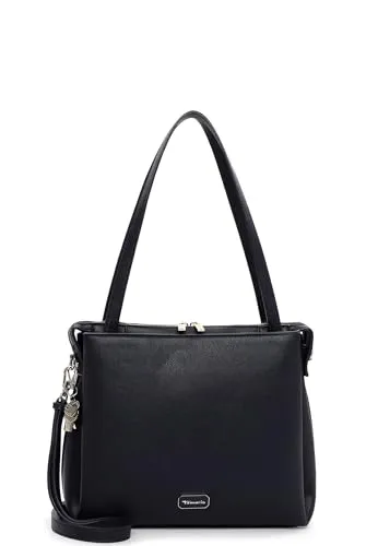 Tamaris Shopper TAS Katharina 34235 Damen Handtaschen Uni - ELEGANTE HANDTASCHE — Die stilvolle Schultertasche bietet drei Hauptfächer mit sicherem Reißverschluss und Magnetverschluss für optimale Organisation. FLEXIBLE TRAGEOPTIONEN — Mit verstellbarem Schulterriemen für individuellen Komfort. MODERNES DESIGN — Unifarbene Optik in Dunkelblau mit goldenen Details.