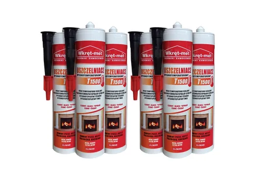 Klimas Ofenkitt 1500°C Schwarz - Hochtemperatur Dichtmasse - Professionelle Dichtmasse für hohe Temperaturen bis 1500°C. Ideal für Kamine, Öfen und Grills. Beständig gegen Witterungseinflüsse, haftet hervorragend auf verschiedenen Materialien.