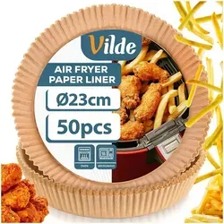 Runde Papiereinsätze Für Heißluftfritteusen, 23 Cm, 50 Stück.