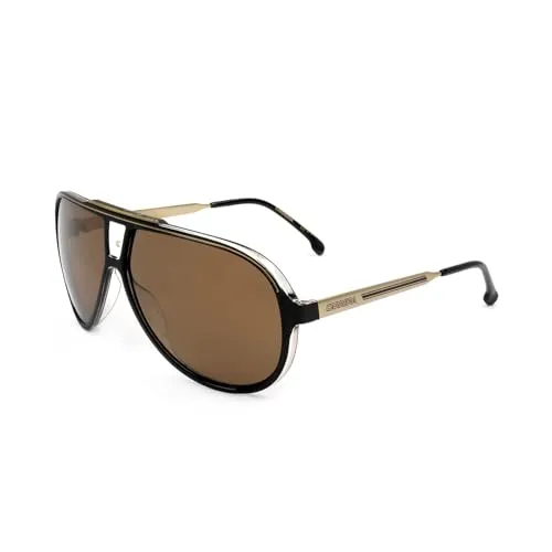Carrera Unisex 1050/s Sonnenbrille, 2M2/YL Schwarz Gold, 63 - Sonnenbrille für Damen mit stylischem Design und UV-Schutz, inklusive schützendem Etui für sicheren Transport.