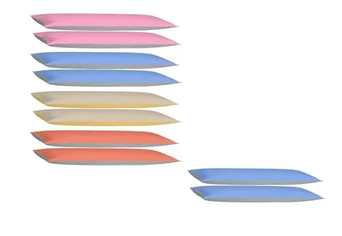 EXKLUSIV HEIMTEXTIL Kissenhülle Kissenbezug Doppelpack mit Reißverschluss 40 x 145 cm hochwertige Jersey Qualität Hellblau/Grau