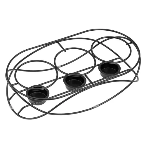 bremermann Speisenwärmer, oval für 3 Teelichter - Stövchen zum Warmhalten von Speisen, ideal für lange Genussmomente ohne Strom, mit optimaler Hitzeverteilung und Rutschschutz an den Füßen.