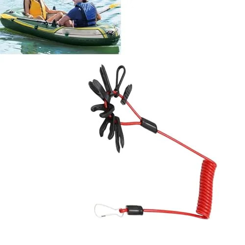 Außenbord Killschalter Schlüssel,Außenborder Lanyard,Universal Motorrad Außenborder Killschalter Schlüsselband,Switch Key Lanyard,für Motorboot und Außenbordmotoren
