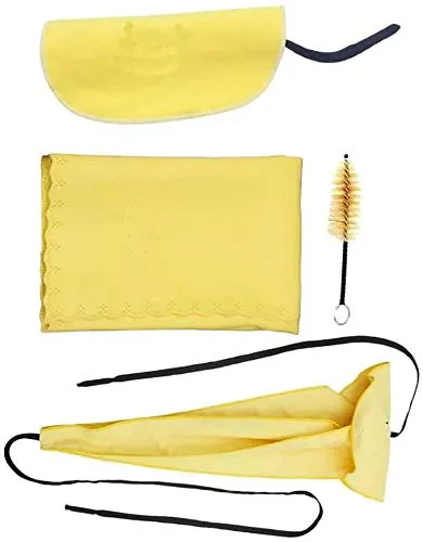 POFET 4 in 1 Saxophon-Reinigungsset Saxophon-Mundstück Bürstenreinigungstuch Tupfer-Schraubendreher Saxophone Cleaning Care Kit