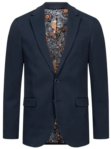 Jeff Anzugsakko JFEzra – Elegantes schmal geschnittenes Revers in Blau Größe 54 - Business- & Abendmode für Herren, stilvolles Anzugsakko mit schmalem Revers und idealer Passform für einen modernen Look.