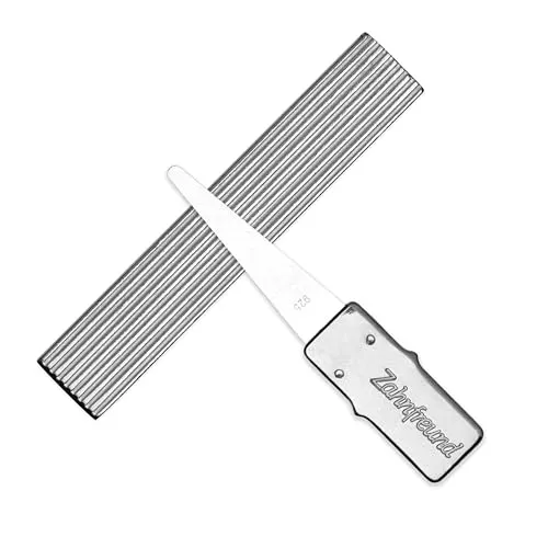 homeXpert ZAHNFREUND Zahnstocher aus Metall mit echtem Silberblatt (4cm) und passendem Etui (6cm)