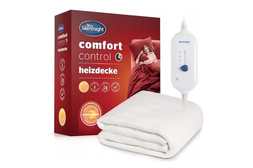 Silentnight Comfort Control Elektrische Heizdecke 150x160cm Weiß mit 3 Heizstufen