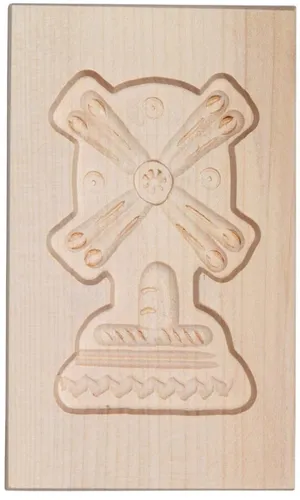 Spekulatiusform Backform Gebäckform Plätzchenform Model 15 x 9 cm Motiv: Mühle