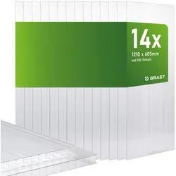 BRAST Hohlkammerplatten 14er Set 121x60,5 cm