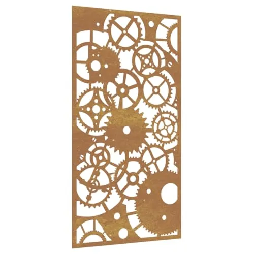 vidaXL Garten-Wanddeko Cortenstahl Zahnrad-Design 105x55 cm von vidaXL