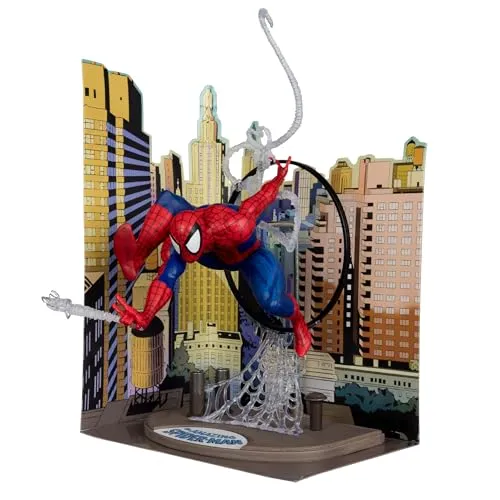 McFarlane Toys Spider-Man 1:6 Figur mit Szene und Comic - Model Statuen, detaillierte 1:6 Figur inspiriert von The Amazing Spider-Man #301, inkl. Comic und Sammelkarte - perfekt für Spider-Man Fans und Sammler!