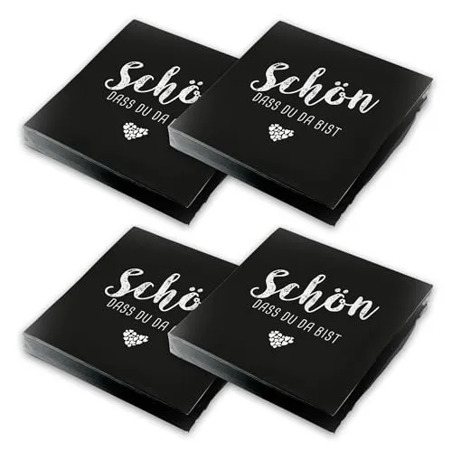 Papierservietten Schwarz von itenga