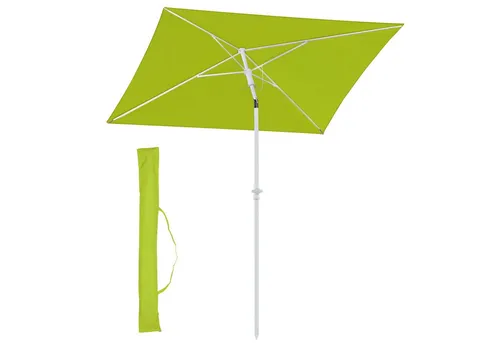 Sekey Sonnenschirm 180 x 125 cm – Rechteckiger Balkonschirm mit Schutzhülle