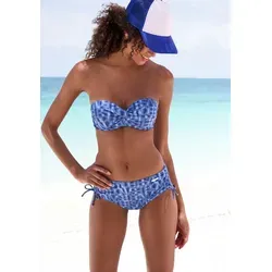 Elbsand Bügel-Bandeau-Bikini-Top Letra, blau, Größe 44