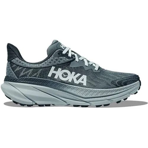 Hoka Challenger ATR 7 Herren Traillaufschuhe - Blau - Größe 10,5 - Laufschuhe für Herren, ideal für unwegsames Gelände, mit hervorragender Dämpfung und Grip für maximalen Komfort beim Trailrunning.