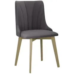 Mirjan24 Esszimmerstuhl in Grau mit Sonoma Eiche - Eleganter 1-Sitzer Esszimmerstuhl mit stabiler Buchenholzstruktur, ideal für stilvolle Essbereiche. Kompakt und platzsparend, perfekt für jeden Raum.