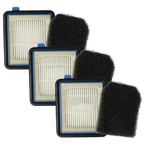 vhbw 3x HEPA-Filter, 3x Vormotor-Filter Ersatz für EF160, EFKW2, Electrolux Well Q6-8 filter set, 9009232704, 140117409023 für Staubsauger