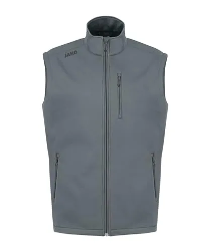 Jako Premium Softshelljacke Herren - Steingrau - Sportjacke aus wind- und wasserabweisendem Material mit weichem Fleece-Innenfutter. Ideal für Outdoor-Aktivitäten und bietet praktischen Stauraum mit Reißverschlusstaschen.