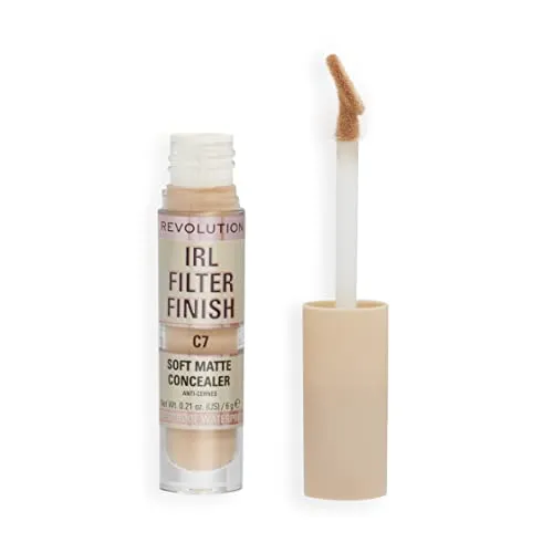 Makeup Revolution, IRL Filter Finish Concealer, Mittlere bis volle Deckkraft, C7, 6g