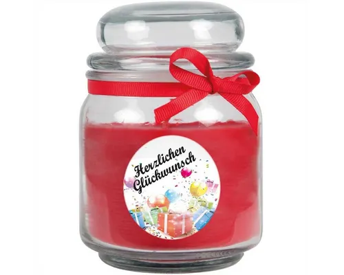 HS Candle Duftkerze (1-tlg), Kerze im Bonbonglas, Motivkerze mit ca. 110 Std. Brenndauer