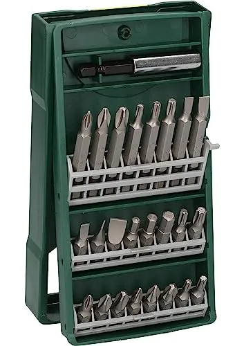 Bosch 25-teiliges Bit-Set Promoline 2607019676 - Vielseitiges 25-teiliges Mini-X-Line Schrauberbit-Set für alle gängigen Schraubarbeiten. Mit praktischem Universalhalter und übersichtlicher Box für schnellen Zugriff und Ordnung.
