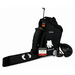 Driver13 Reitstiefelrucksack Deluxe mit Helmfach in schwarz von Driver13