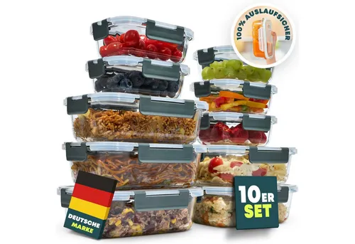 uandu Glasbehälter Set mit Deckel, 10-teilig von uandu home